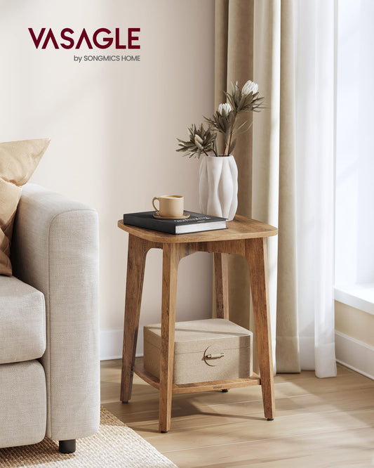 VASAGLE Side Table, 2-Tier Small Square End Table, Nightstand