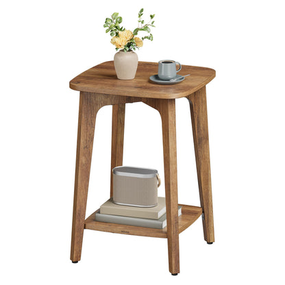 VASAGLE Side Table, 2-Tier Small Square End Table, Nightstand